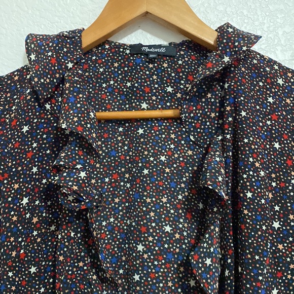 Madewell Silk Ruffle Hem Wrap Top - Picture 8 of 11